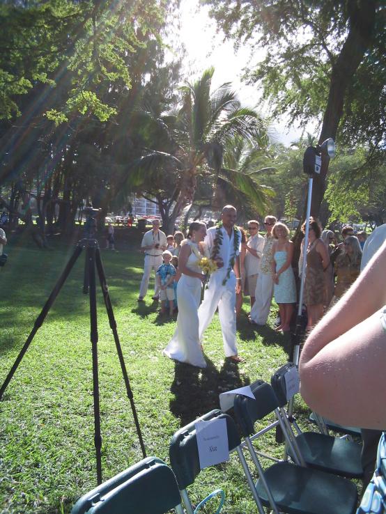 Here comes the Bride and Groom...